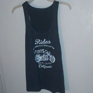 SHEIN Dark Gray Graphic Tank Top